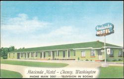 Hacienda Motel, Cheney, Washington Postcard