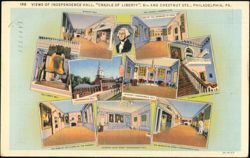 Independence Hall Views, Cradle of Liberty, Philadelphia Postcard