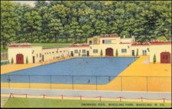 Swimming Pool at Wheeling Park Postcard