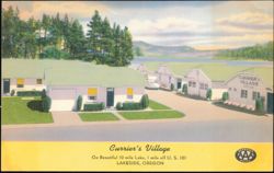 Currier's Village, 36-Unit Motel on 10 Mile Lake Postcard