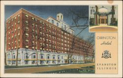 Orrington Hotel, Evanston, Illinois Postcard