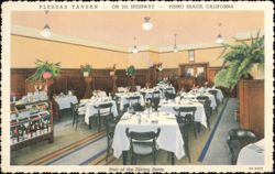 Plessas Tavern Dining Room, Pismo Beach, California Postcard