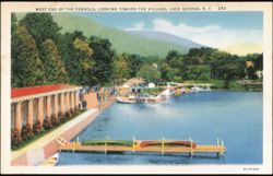 West End of the Pergola Looking Toward the Village Postcard