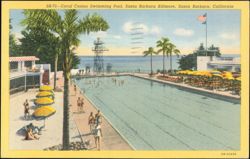 Coral Casino Swimming Pool, Santa Barbara Biltmore Postcard