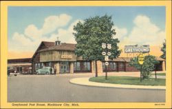 Greyhound Post House, Mackinaw City, Michigan Postcard