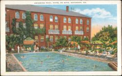 Swimming Pool at Hotel De Soto Postcard