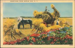 Harvesting Hay in Shrub Oak, New York Postcard