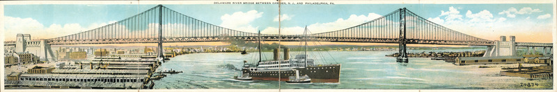 Delaware River Bridge between Camden, NJ and Philadelphia, PA