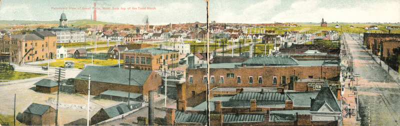 Panoramic View of Great Falls, MT from Todd Block