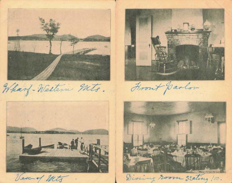 Wharf & Western Mountains, Hotel Parlor & Dining Room