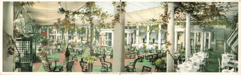 Famous Italian Garden, St. Charles Hotel, New Orleans, 1916