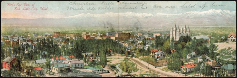 Birds Eye View of Salt Lake City, Utah