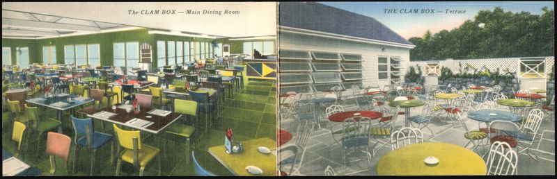 The Clam Box Restaurant, Main Dining Room & Terrace Cos Cob Connecticut