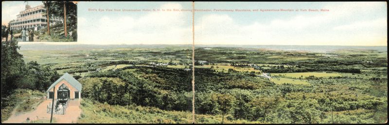 Bird's Eye View from Uncanoonuc Hotel, NH to the Sea Manchester New Hampshire