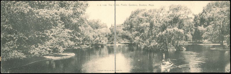 The Lake, Public Gardens, Boston, Mass. Massachusetts