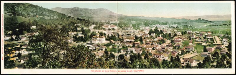 Panorama of San Rafael, Looking East California