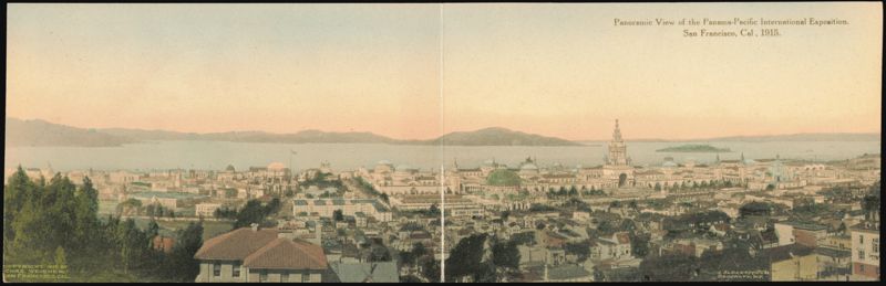 Panoramic View of Panama-Pacific International Exposition, 1915 San Francisco California