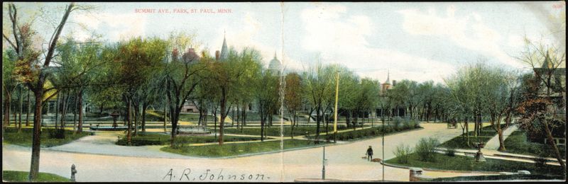 Summit Avenue Park, St. Paul, MN Minnesota Arthur Ricard Johnson