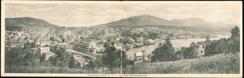 Saranac Lake, NY, Adirondacks Panoramic View New York