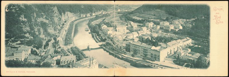 Gruss aus Bad Ems - Panoramic River View Germany