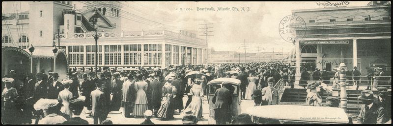 Boardwalk, Atlantic City, Crowds, Buildings