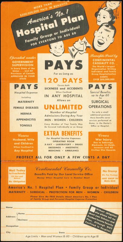 America's No. 1 Hospital Plan, Continental Casualty Co.