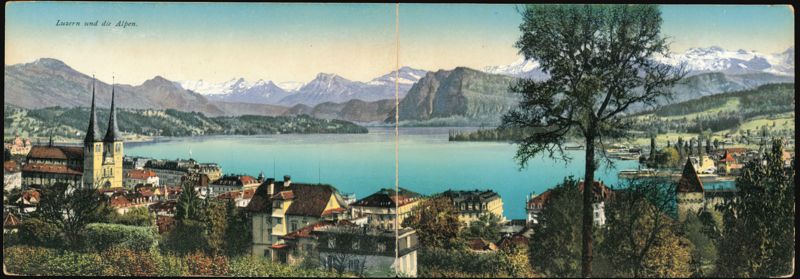 Luzern und die Alpen - Panoramic View Lucerne Switzerland