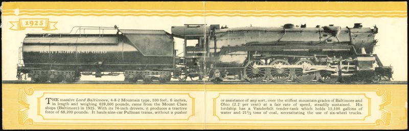 Lord Baltimore 4-8-2 Mountain Type Locomotive, B&O