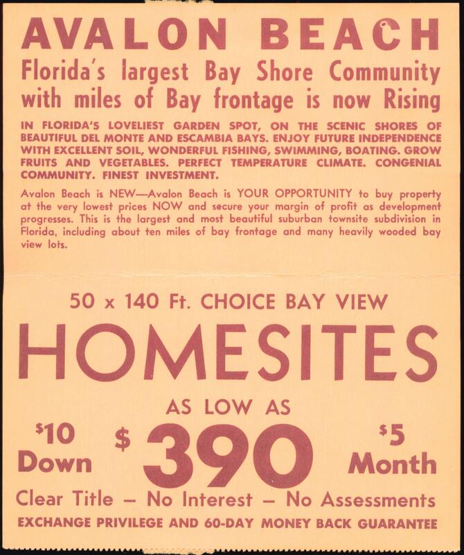 Avalon Beach Florida Bay Shore Homesites $10 Down