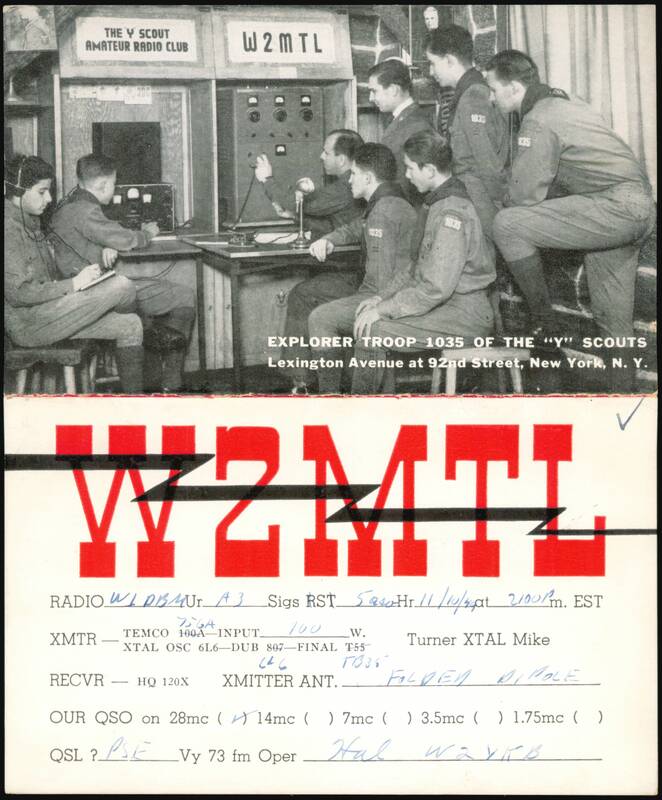Y Scout Amateur Radio Club W2MTL, Explorer Troop 1035 New York