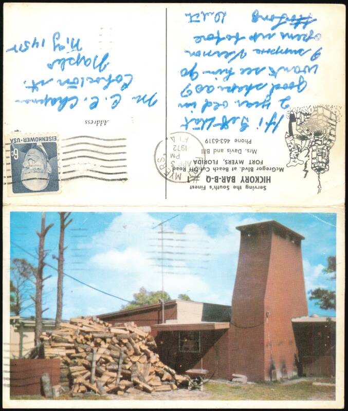 Hickory Bar-B-Q Restaurant Exterior, Fort Myers, FL Florida