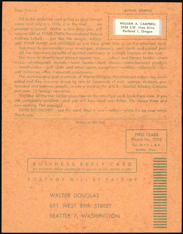 Personalized Return Address Labels Offer Advertising