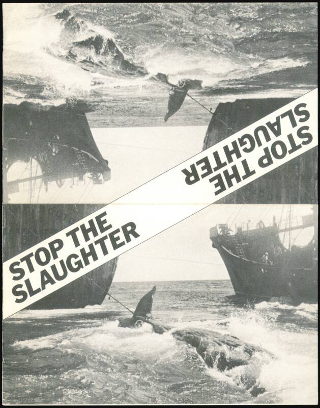 STOP THE SLAUGHTER Whaling, 1985/86 Season Petition