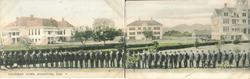 Soldiers' Home, Men in Formation, Roseburg, OR Large Format Postcard