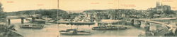Meissen, Germany Panoramic River View with Bridges & Churches Large Format Postcard