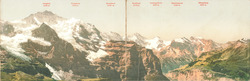 Jungfrau, Silberhorn, Grosshorn, Breithorn, Tschingelhorn, Gspaltenhorn, Blümlisalp Large Format Postcard