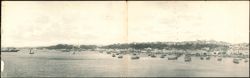 Panoramic View of Argentine Harbor City Large Format Postcard