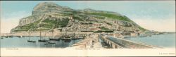 Gibraltar Panorama from the Old Mole Large Format Postcard