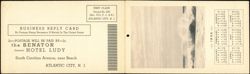 The Senator Hotel, Menu & Reservation Card, Atlantic City Large Format Postcard