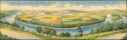 Panorama View of French Azilum from Marie Antoinette Lodge, Route 6 Large Format Postcard