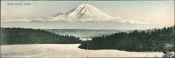 Mount Rainier, Forested Lake View Large Format Postcard