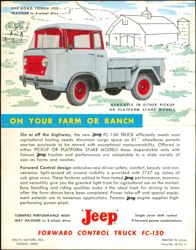 Jeep FC-150 Forward Control Truck Farm Ranch Off-Road Large Format Postcard