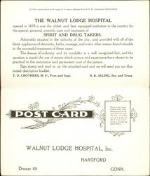 Walnut Lodge Hospital for Spirit and Drug Takers Large Format Postcard