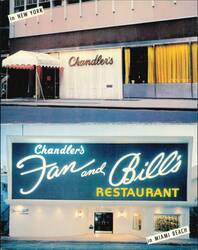 Chandler's New York & Jan and Bill's Miami Beach Restaurants Large Format Postcard