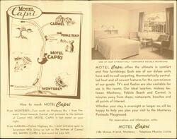 Motel Capri, Monterey, California Large Format Postcard