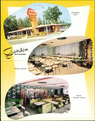 Garden Restaurant, Exterior & Interior Views, Starke, FL Large Format Postcard