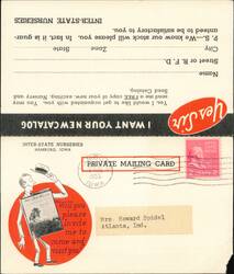 Inter-State Nurseries Catalog Request Form Large Format Postcard