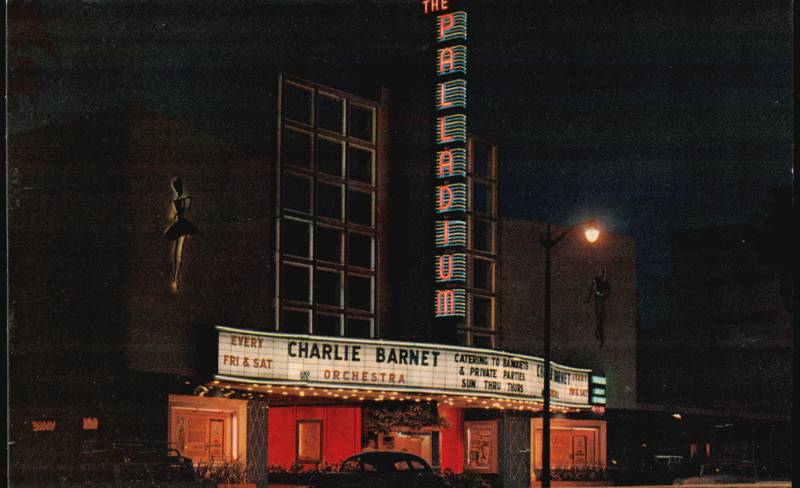 Hollywood Palladium at Night, Charlie Barnet Marquee California