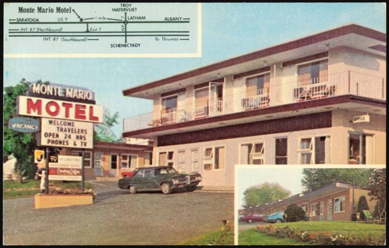 Monte Mario Motel, U.S. Route 9 Latham New York Art Beaman