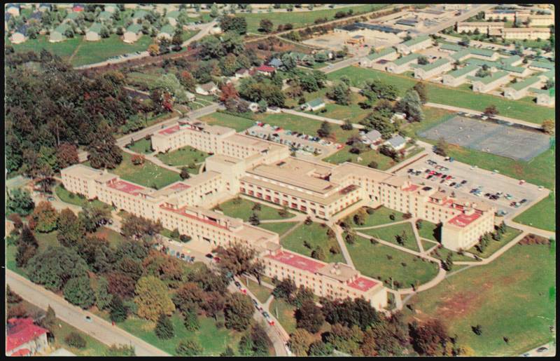 Aerial View of Men's Quadrangle, Indiana University Bloomington